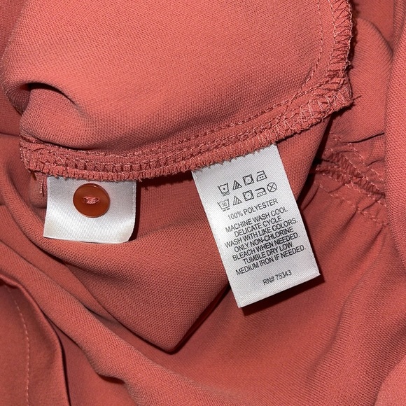 EUC Cynthia Rowley Salmon Pink Drop Waist Short Sleeve Shirt Dress Size 2 - Picture 8 of 8